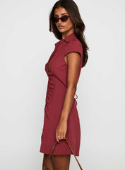 Arianwyn Mini Dress Burgundy