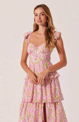 Midsummer Floral Tiered Maxi Dress