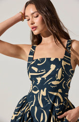 Vinya Drop Waist Midi Dress