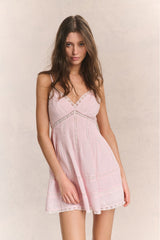 Docila Cotton Mini Dress - PINK