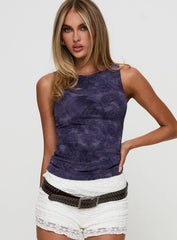 Go Dancing Top Purple Paisley