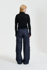 VIRGINIA | TROUSERS VINCA APPLIQU… DENIM INDIGO