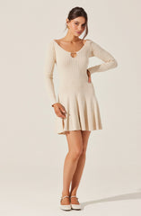 Cybele Pointelle Mini Sweater Dress