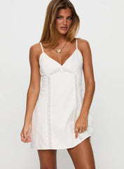 Waterlily Mini Dress White