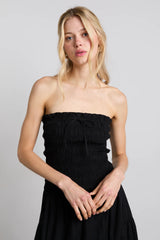 esmerelda midi multi-way dress - black