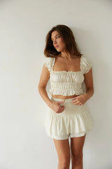 Kaylor Smocked Puff Sleeve Top