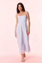 Sandara Cotton Pinstripe Midi Dress