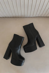 Baby Spice Chunky Platform Booties in Black