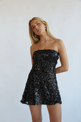 Sasha Sequin Skater Mini Dress