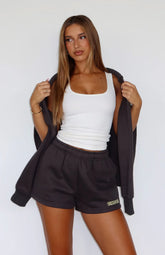 Take A Guess Lounge Shorts Charcoal