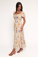Cecelia Puff Sleeve Maxi Dress - Floral