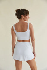 Nina Smoothing Tennis Skort in White