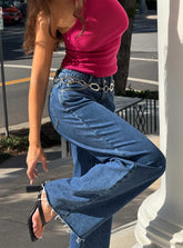 Darla Low Rise Straight Leg Jeans Mid Wash