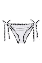 The Tease Tie Side Bottom (Blanc/Noir)