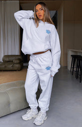 With Love Always Sweatpants Grey Marle