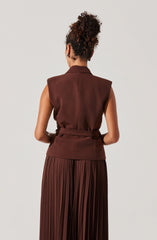 Mixed Media Vest Wrap Dress