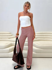 Next To Me Lounge Pant Red / White Stripe