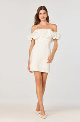 Ruffle Strapless Off Shoulder Dress