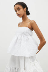 SELENA | TOP BLOSSOM MATELASS… WHITE