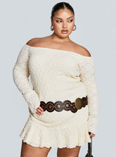 Vancesca Strapless Mini Dress Cream Curve
