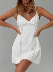 Waterlily Mini Dress White