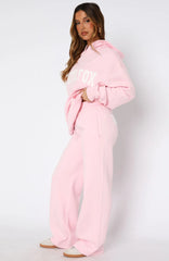 Shout It Out Wide Leg Sweatpants Pink