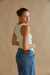 Juno Ruched Ribbed Tank Top