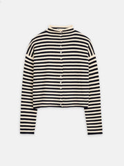 Taylor Striped Cardigan in Cotton Cashmere