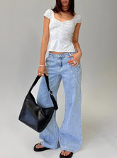 Reaper Mid Rise Baggy Jeans Light Blue Wash