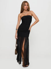 Decadent Strapless Maxi Dress Black Tall