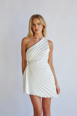 Carrie One Shoulder Plisse Mini Dress