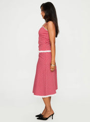 Love In London Set Red Check