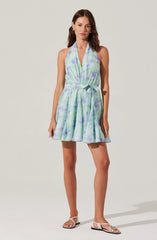 Clare Halter Neck Mini Dress