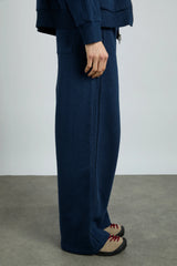 rafe jogger with crochet edge stripe - navy