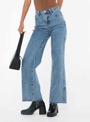 Arlington High Rise Straight Leg Jeans Mid Wash