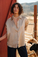 The Silk Pinstripe Shirt