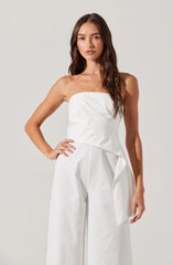 Maciel Strapless Pleated Jumpsuit