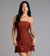 No Effort Drama Lace-Up Mini Dress