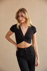 Oceans Apart Twist Front Top