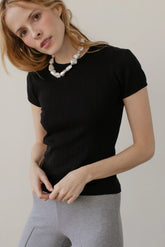 The Pointelle Baby Tee