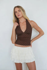 Gracie Polka Dot Halter Top