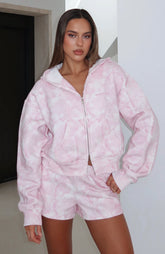 Hiding Away Lounge Shorts Pink Camo