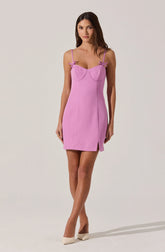 Bow Detail Bustier Mini Dress