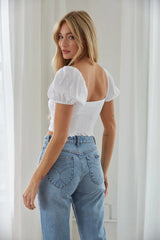 Clarissa Puff Sleeve Crop Top