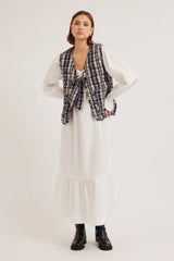 arte tie gilet - navy check