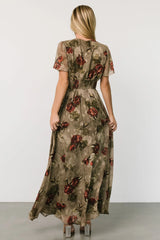 Birdie Maxi Dress | Olive Floral
