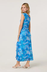 Off Shoulder Ruffle Midi Dress