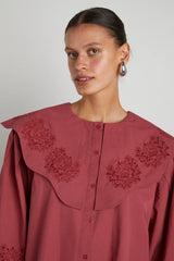 mimi mini dress - plum broderie