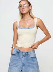 Back In Time Top Cream/Blue