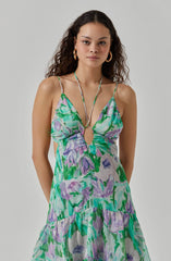 Aneira Floral Tiered Maxi Dress